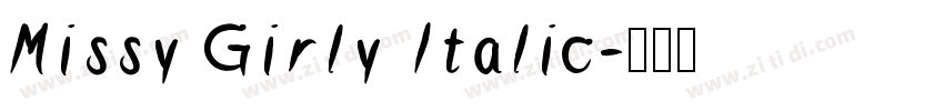 Missy Girly Italic字体转换